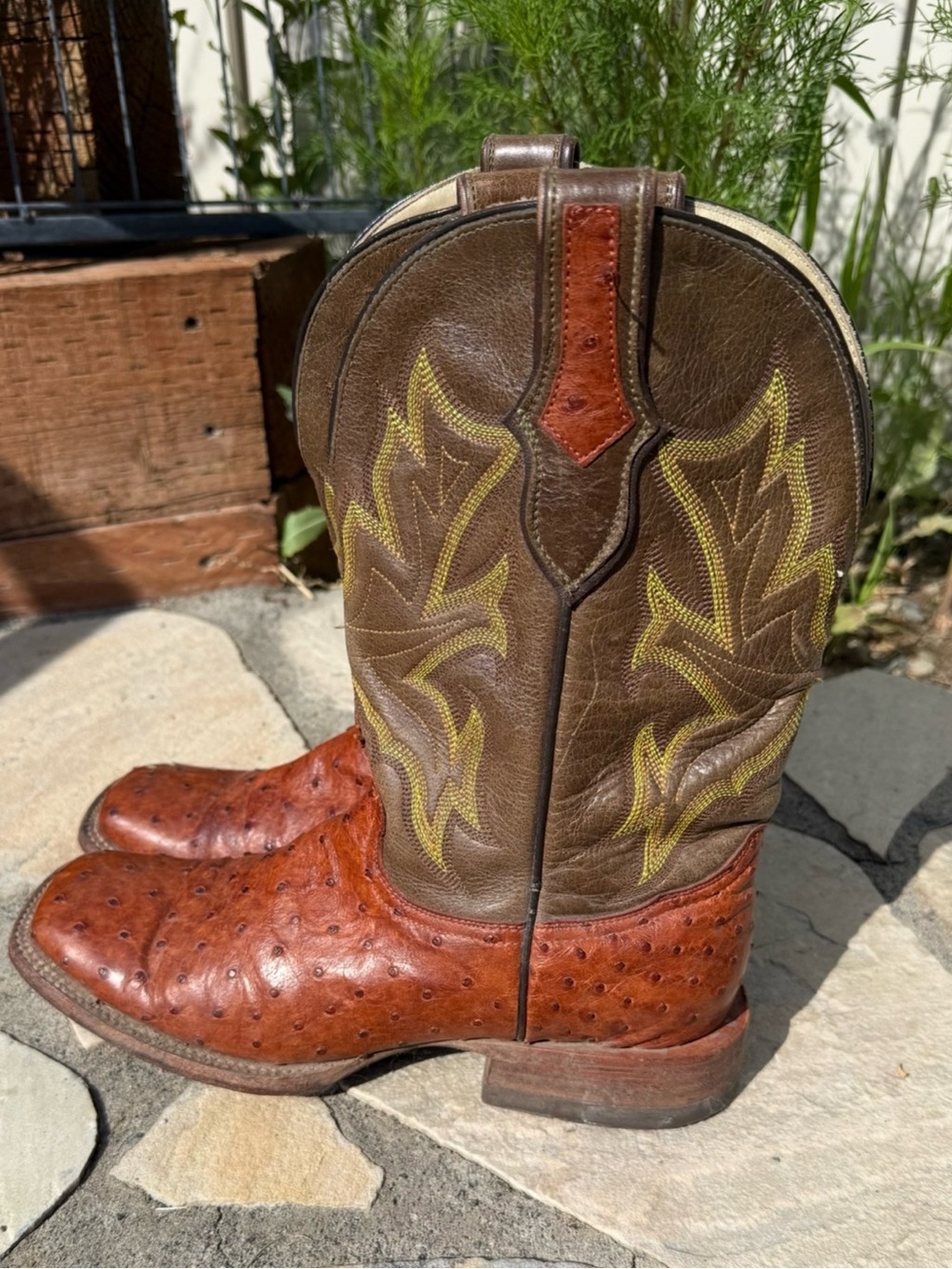 Stetson Genuine Ostrich Leather Women’s Cowboy Boots size 7